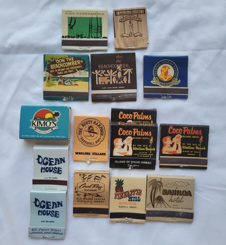 Vtg hawaii tiki matchbook - vtg, lot